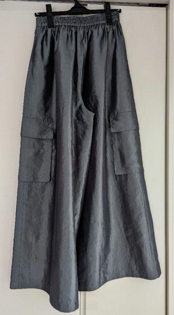 リグドット　ワイドカーゴパンツ　ブルー