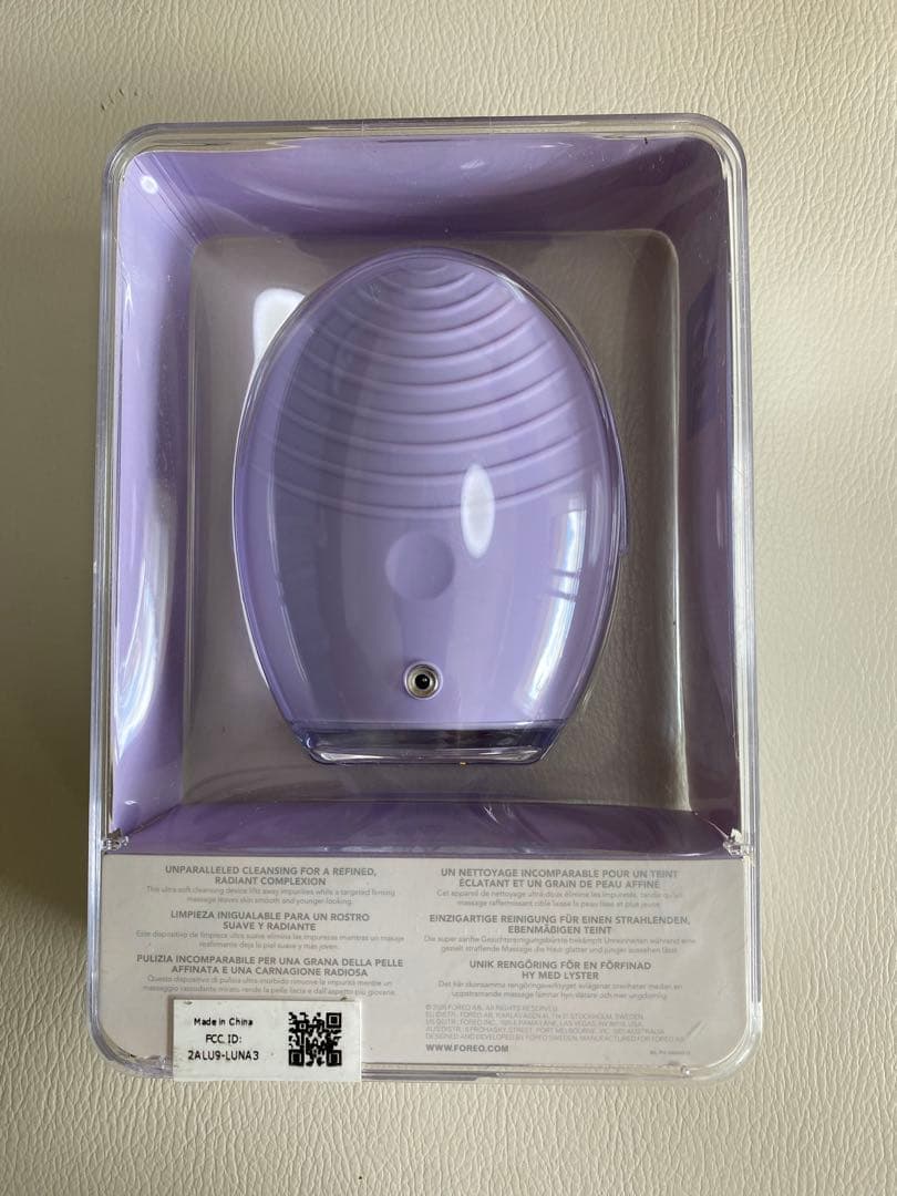 新品未使用FOREO LUNA 3 洗顔ブラシ パープル ケースに傷あり