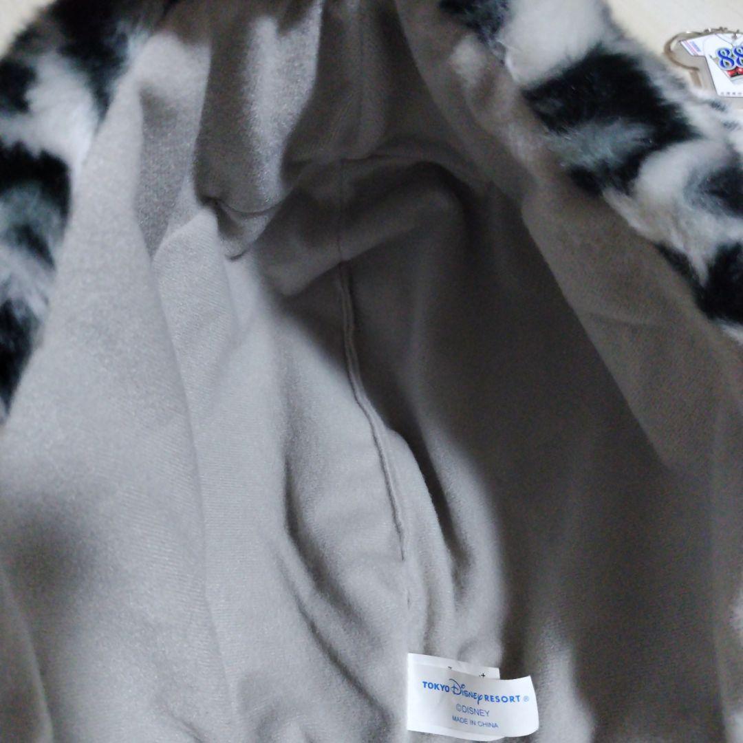 ディズニー　ファンキャップ　ヒョウ柄　グレー　ミニー