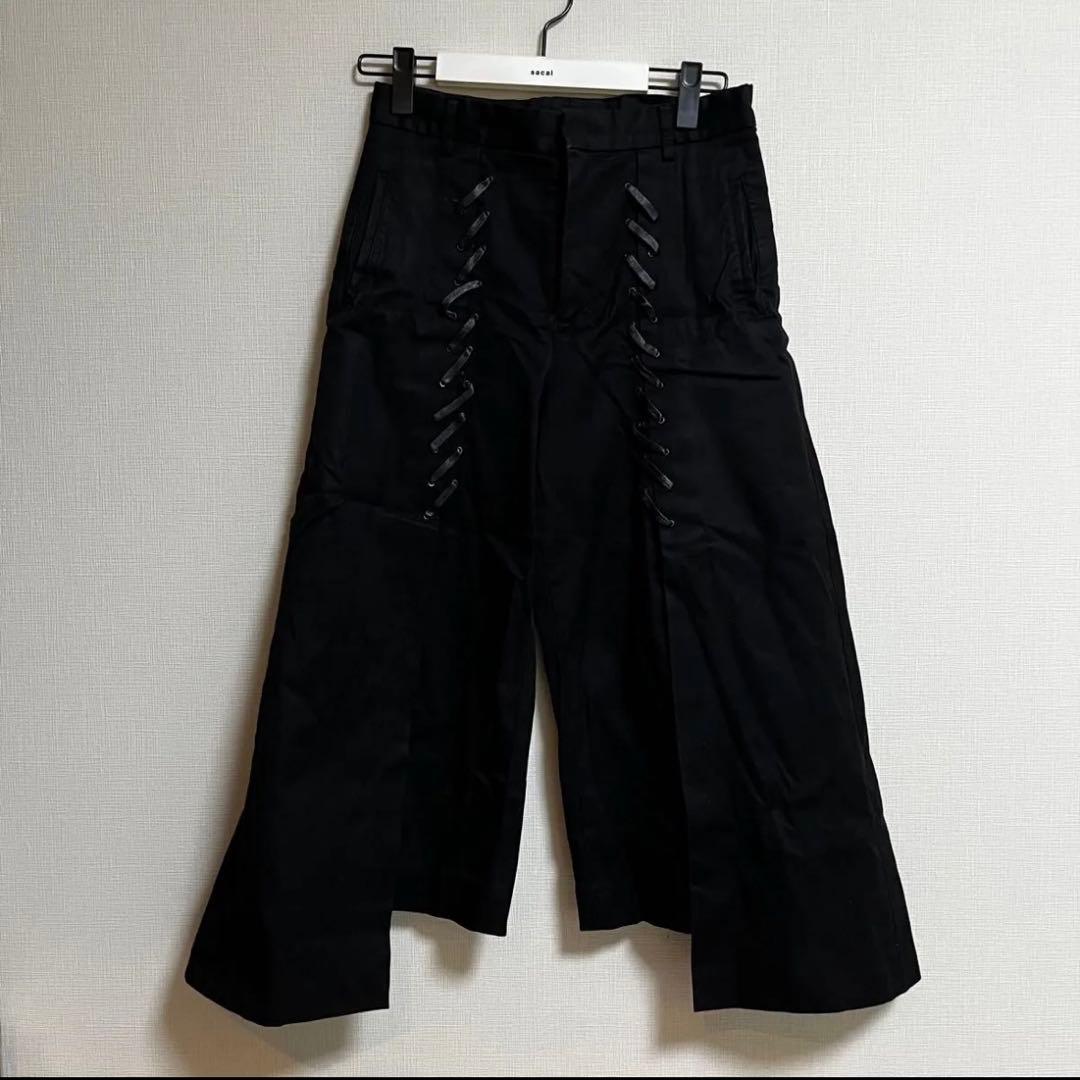 noir kei ninomiya レイヤードレースアップパンツ