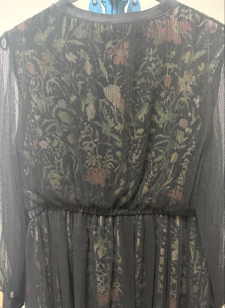 ［Callarus］チュール使い花柄デザインワンピースドレス 3L