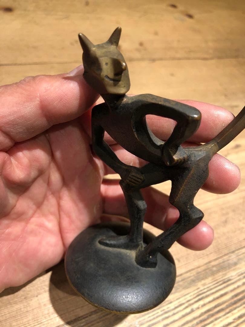 アンティーク　デビル　悪魔　ミッドセンチュリー　インダストリアル　スカルプチュア