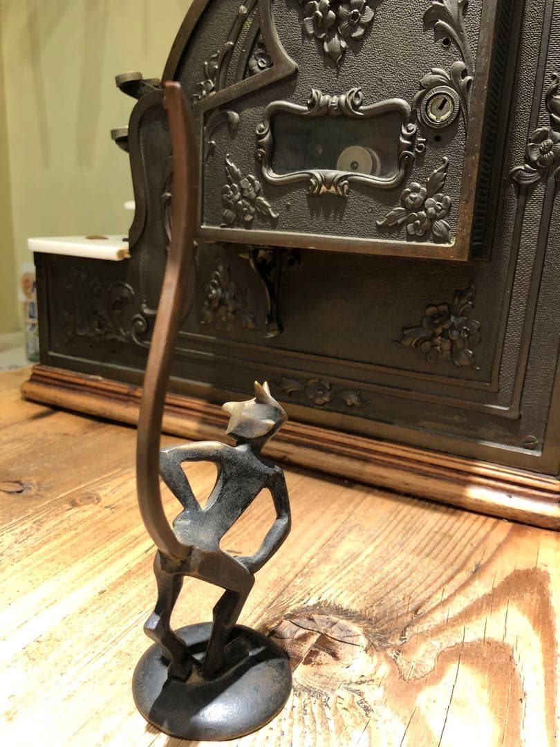 アンティーク　デビル　悪魔　ミッドセンチュリー　インダストリアル　スカルプチュア