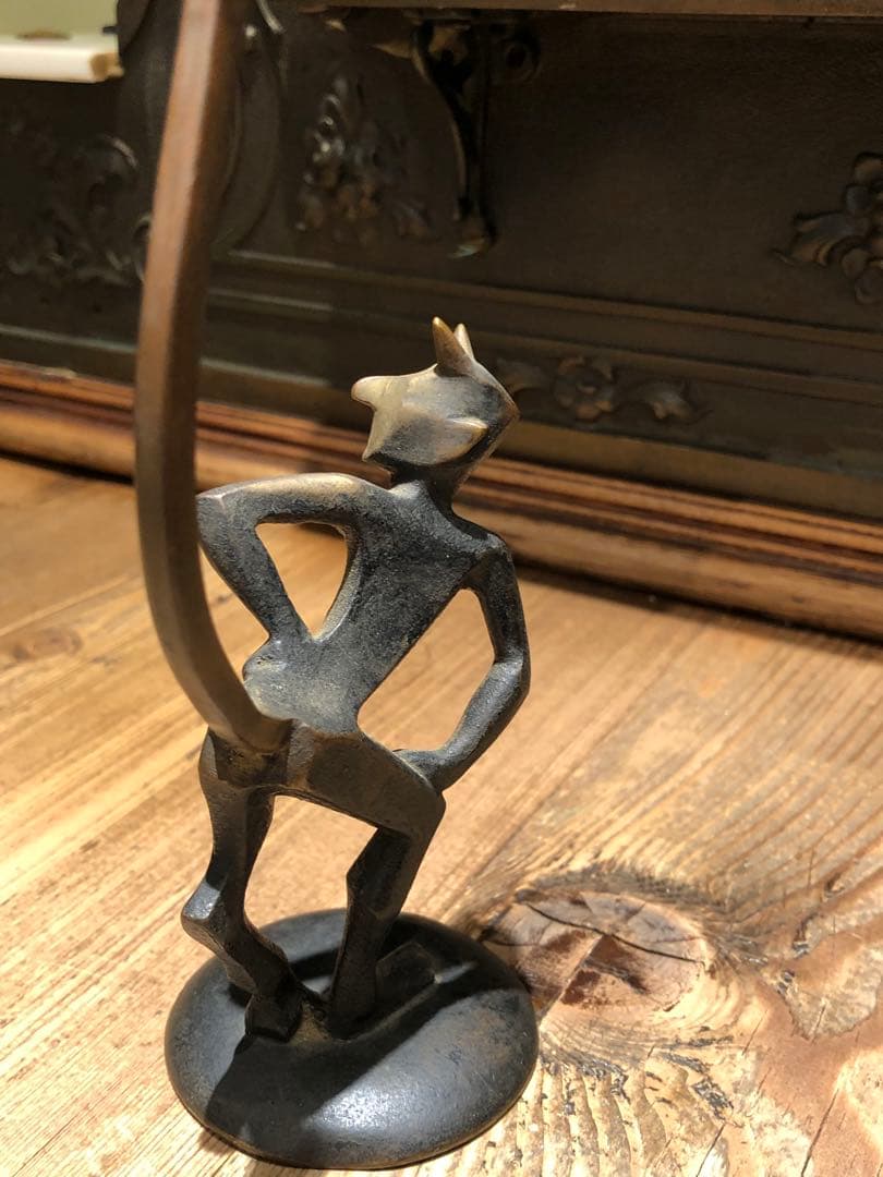 アンティーク　デビル　悪魔　ミッドセンチュリー　インダストリアル　スカルプチュア