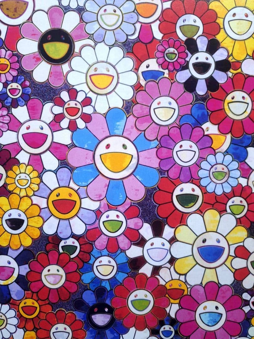 村上隆　花畑　ピンク　ポスター　アート　人気画家　(草間彌生　奈良美智)