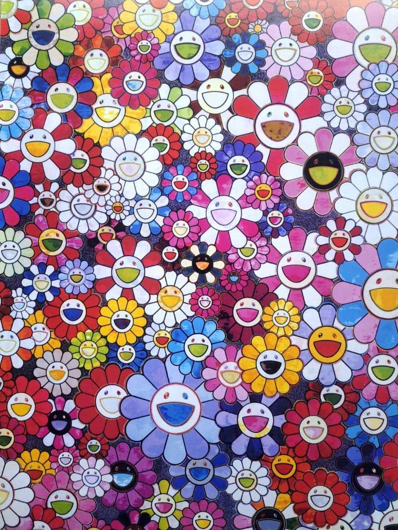 村上隆　花畑　ピンク　ポスター　アート　人気画家　(草間彌生　奈良美智)