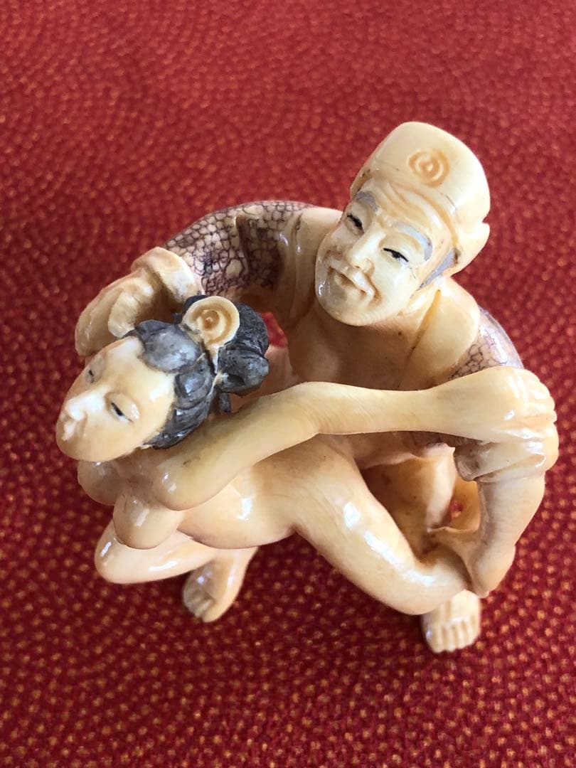 インテリア根付春画裸婦人物透かし彫り現品