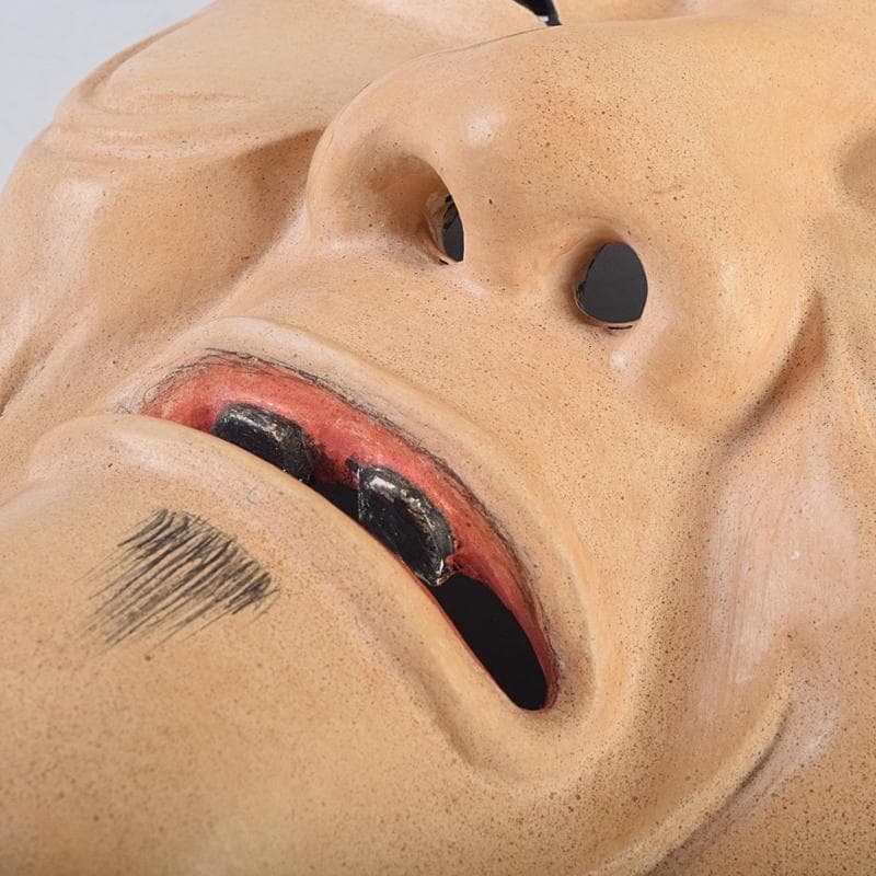 能面　能楽　雅楽　木彫　姥面　V　R9454