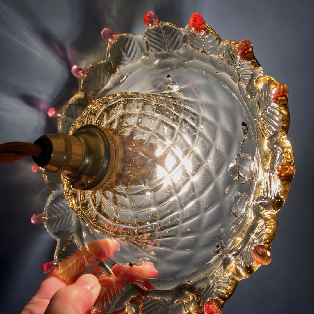 （専用）ムラーノガラス　【王様の帽子】　アンティーク　ランプシェード　1920年