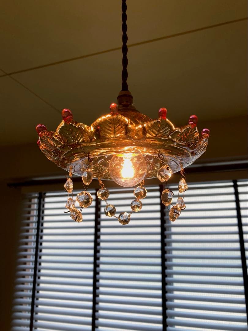 （専用）ムラーノガラス　【王様の帽子】　アンティーク　ランプシェード　1920年