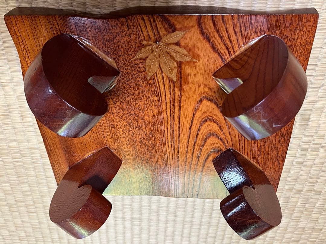 昭和レトロ　天然木 飾台 花台 香炉台 盆栽台 木彫　一点物
