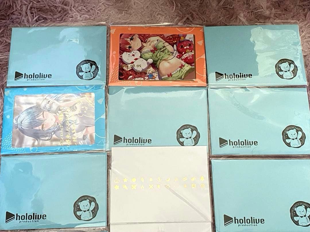 【全品未使用】ホロライブ タレント イラスト付きポストカード等13枚セット
