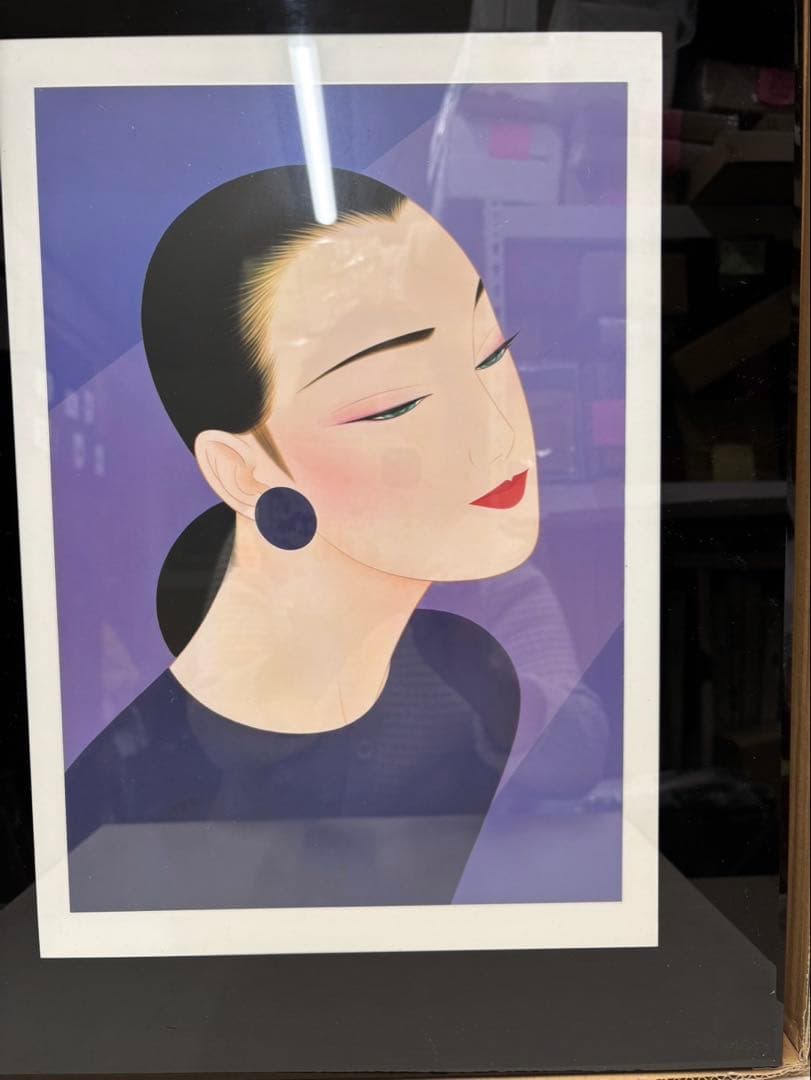 ガラストップフレーム入り 鶴田一郎