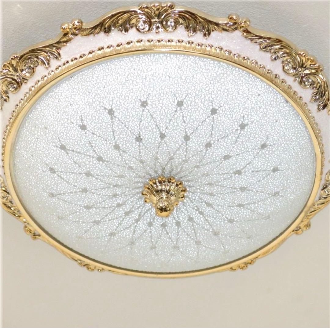 シーリングライト アンティーク調 白 ゴールド ヨーロッパ 6〜8畳