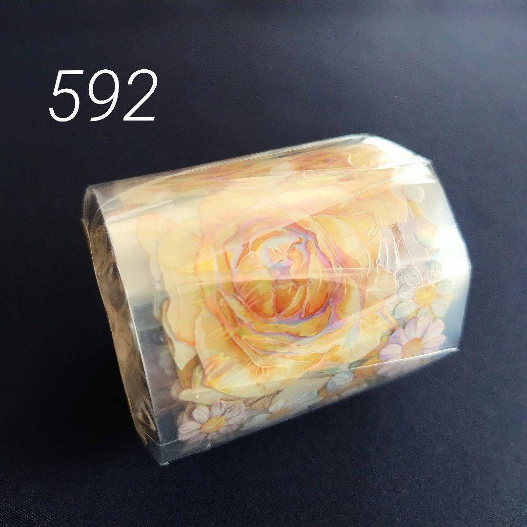 巻売 592★ 海外 マスキングテープ マステ PET 花 薔薇 人物 虹光