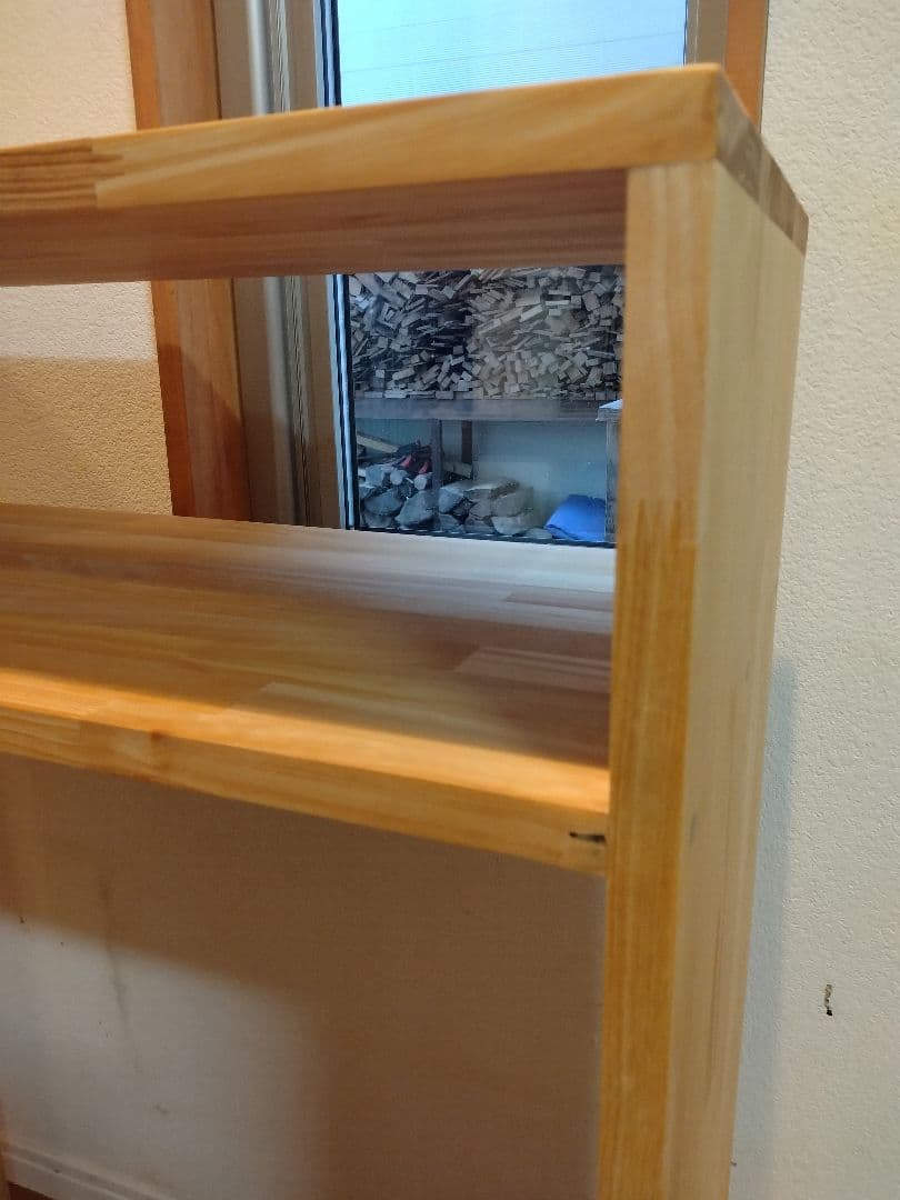 木製　ハンドメイド　オーダー　コの字　キヌカ　棚　シェルフ　ラック　水槽台