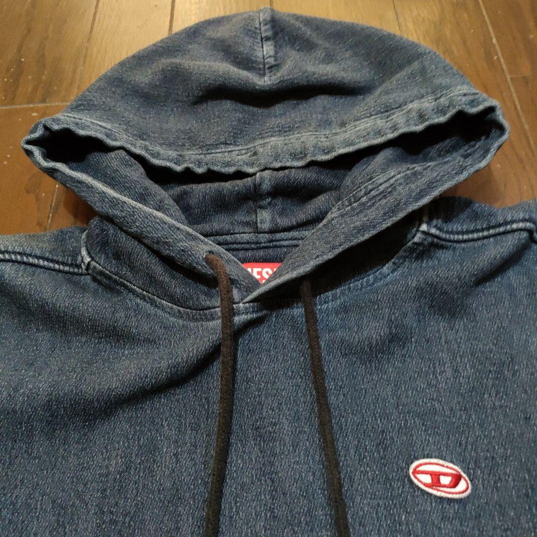 ディーゼルデニムスエットフード付きパーカー