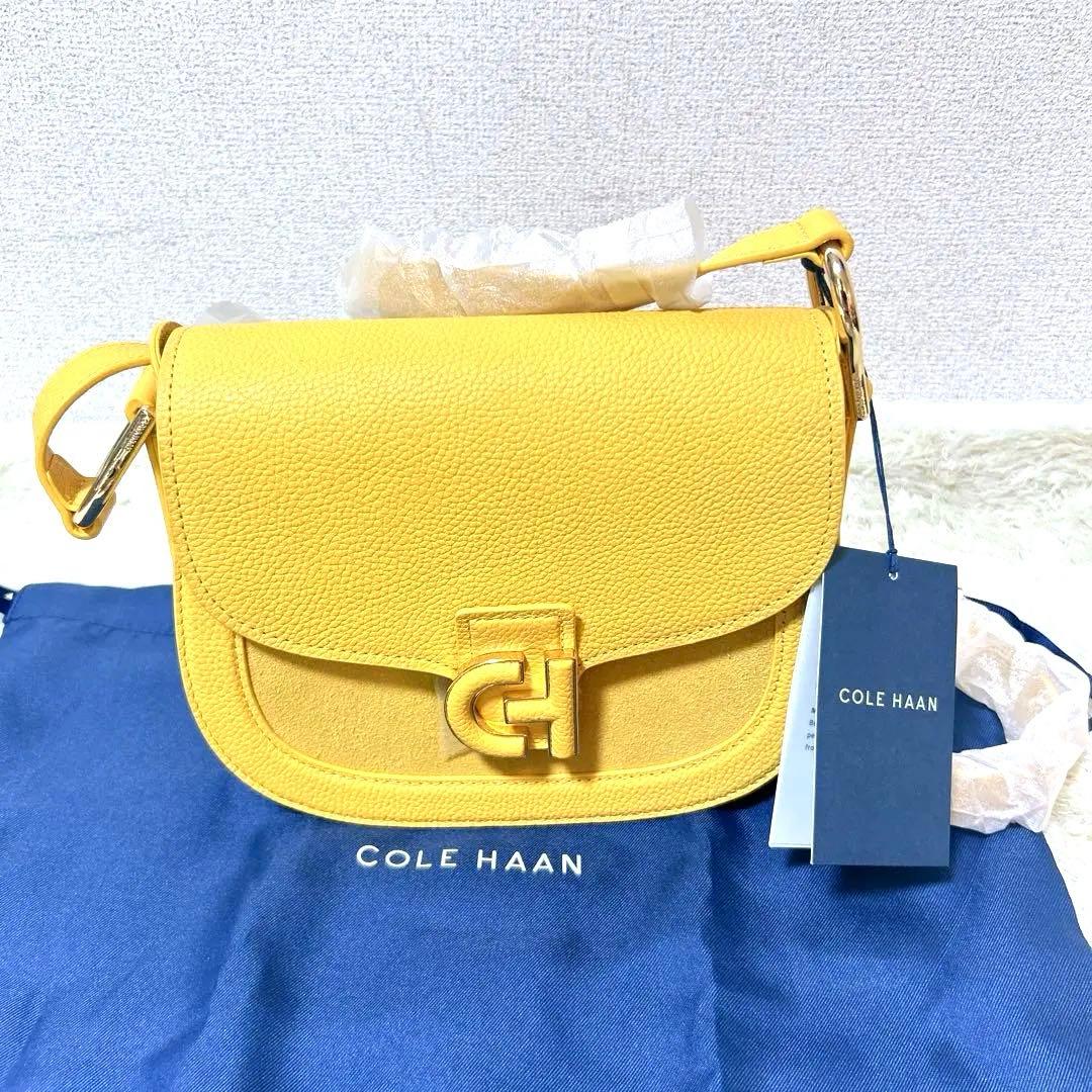 【新品】　タグ付き　コールハーン　ショルダーバッグ　黄色　牛革