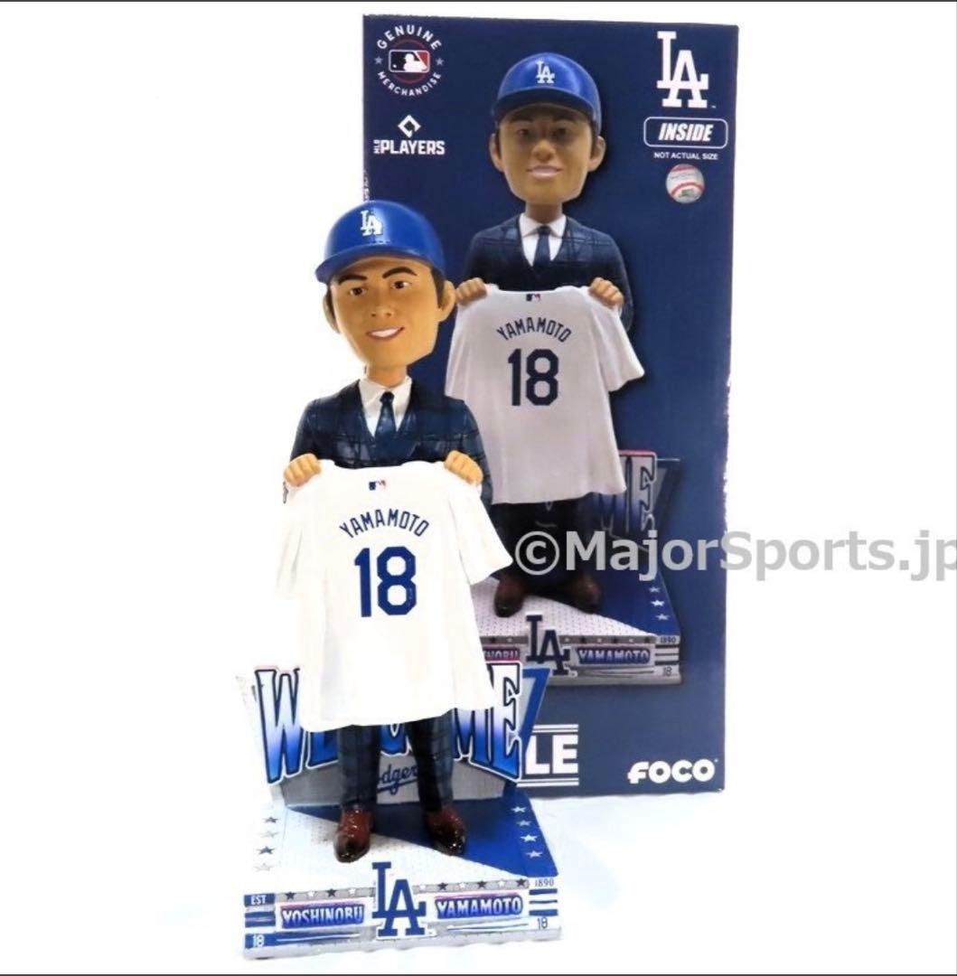 山本由伸 ドジャース 入団会見 限定版 箱入新品 バブルヘッド 首振り人形