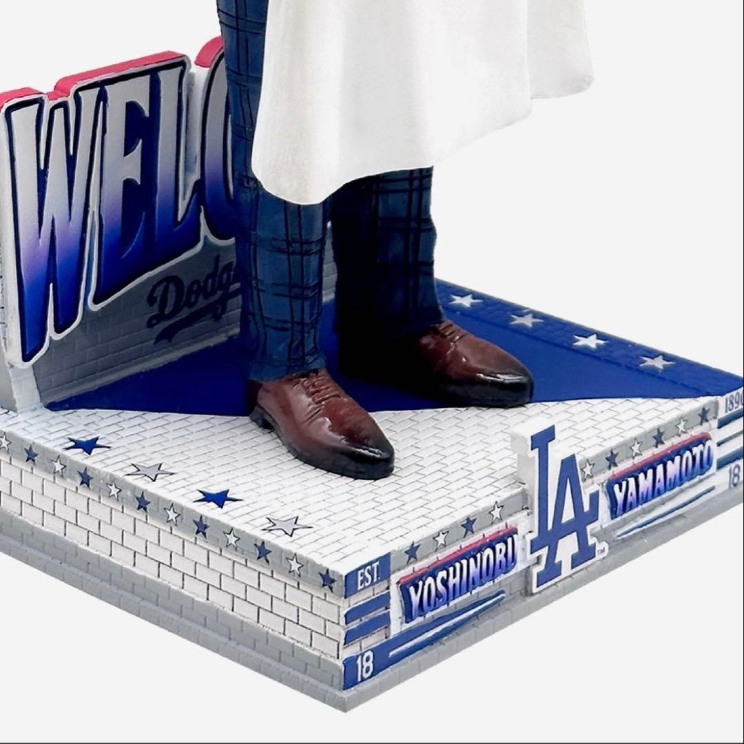 山本由伸 ドジャース 入団会見 限定版 箱入新品 バブルヘッド 首振り人形