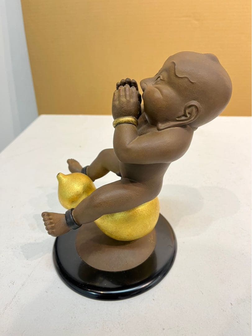 薮内佐斗司 「追風　福兵衛」限定88部　ブロンズ 共箱