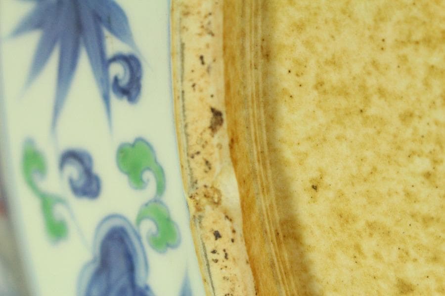 あきこ中国美術 色絵 龍紋皿 φ48.8cm(ZE473)