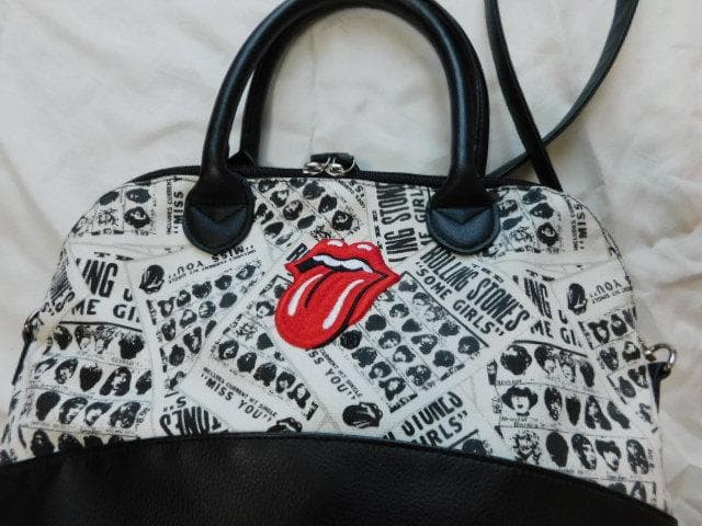 未使用　ローリングストーンズ　ボストンタイプバッグ　黒系