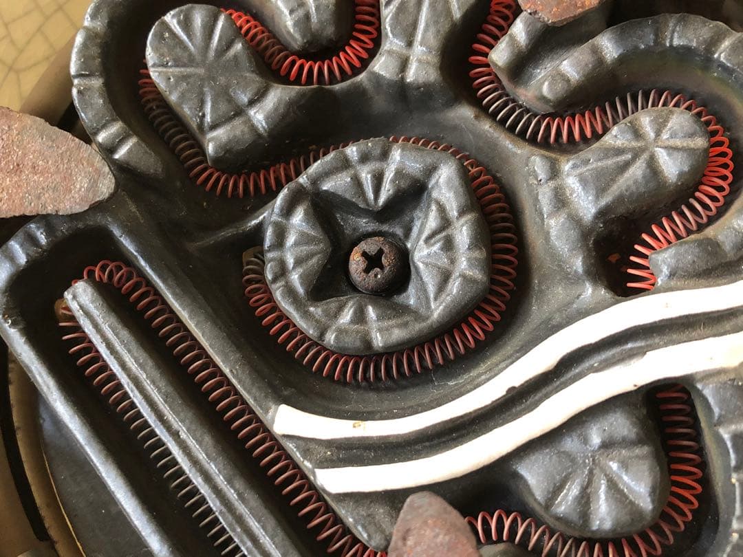 《R》茶道具 野々田式 風炉型電熱器 白さつまB 小板付 元箱 260120き5