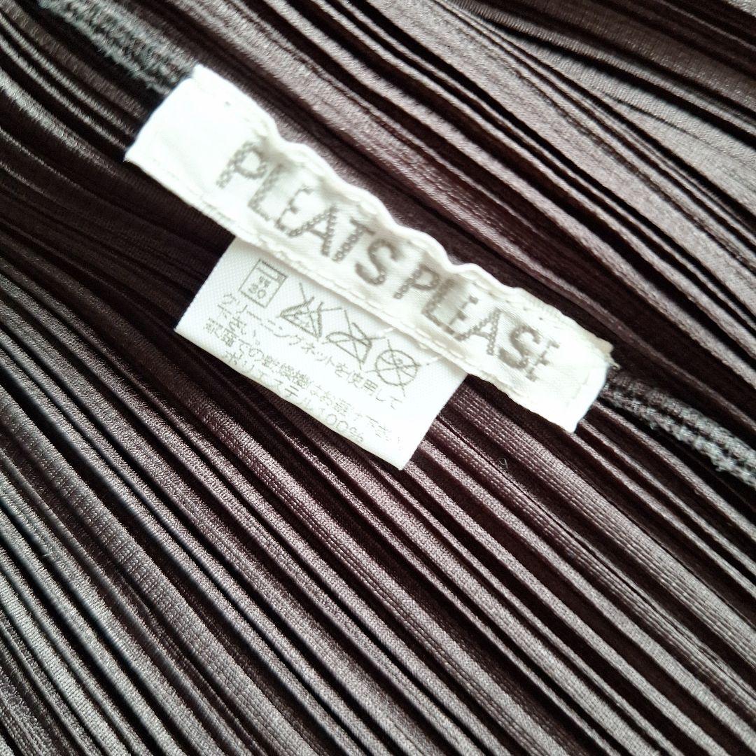 PLEATS PLEASE ダークグブラウンプリーツ 半袖シャツ