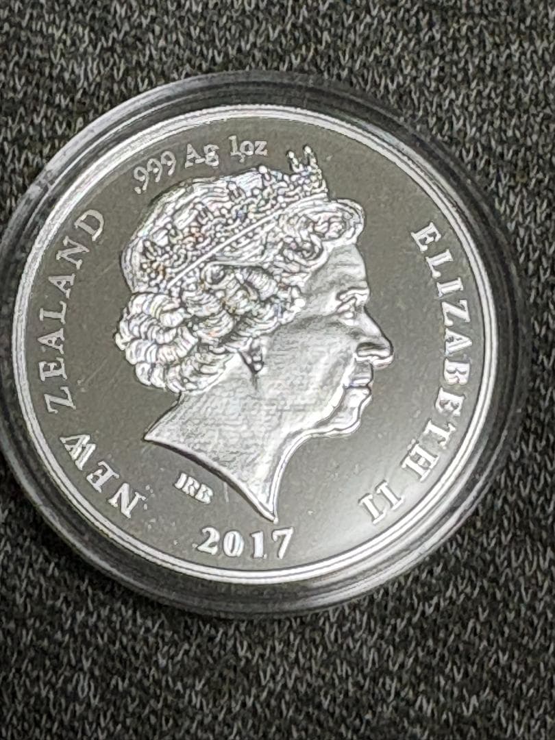 【新品/未使用】2017年 英国プラチナ結婚記念日 1oz プルーフ銀貨
