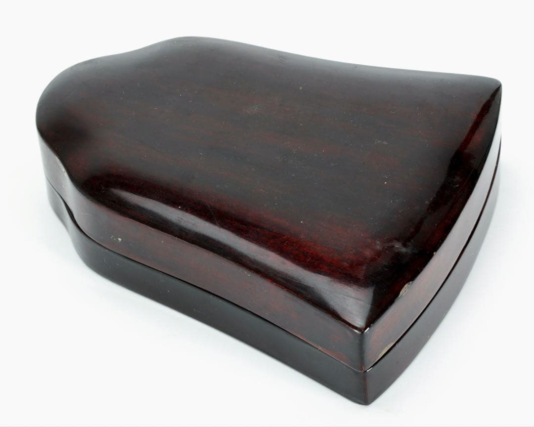 中国硯 鐘形 端渓硯 彫刻 文房四宝 古硯 石硯 木箱付 書道具 古美術 骨董品