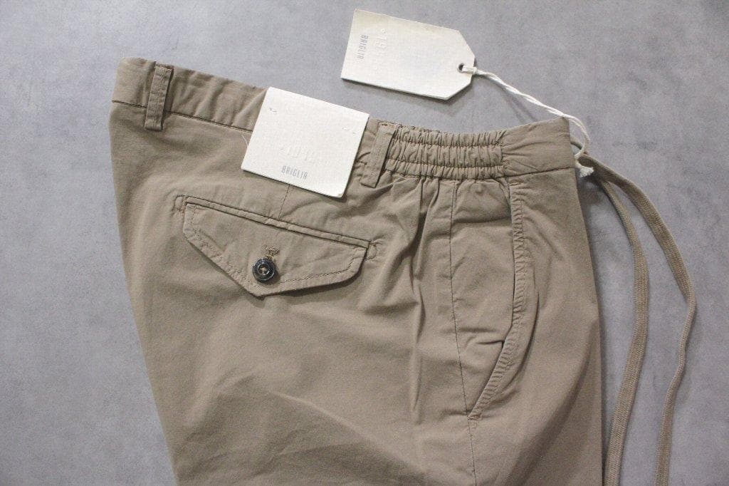 BRIGLIA 1949★新品３万円ブリリア ウエストギャザーコットンパンツ45