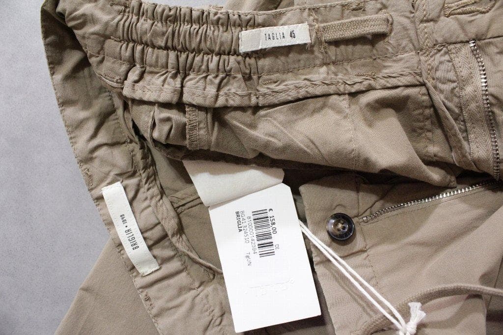 BRIGLIA 1949★新品３万円ブリリア ウエストギャザーコットンパンツ45
