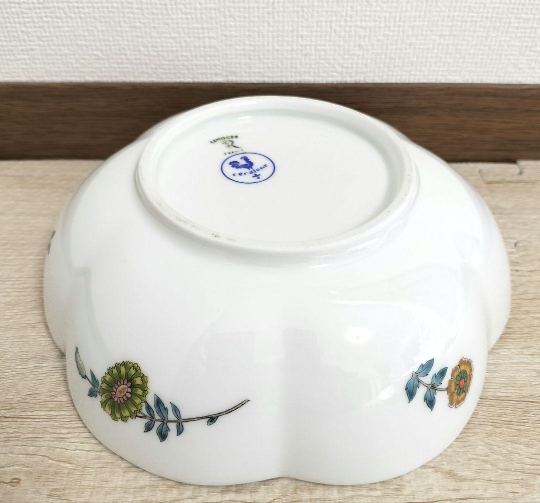 お値下げしました、3枚組　ヴィンテージ 　リモージュ　セラレンアネモネ　ボウル