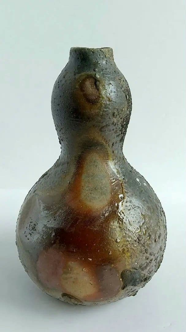 備前焼　酒器　作家 伊勢崎 創　窯変 瓢箪 酒器 揃