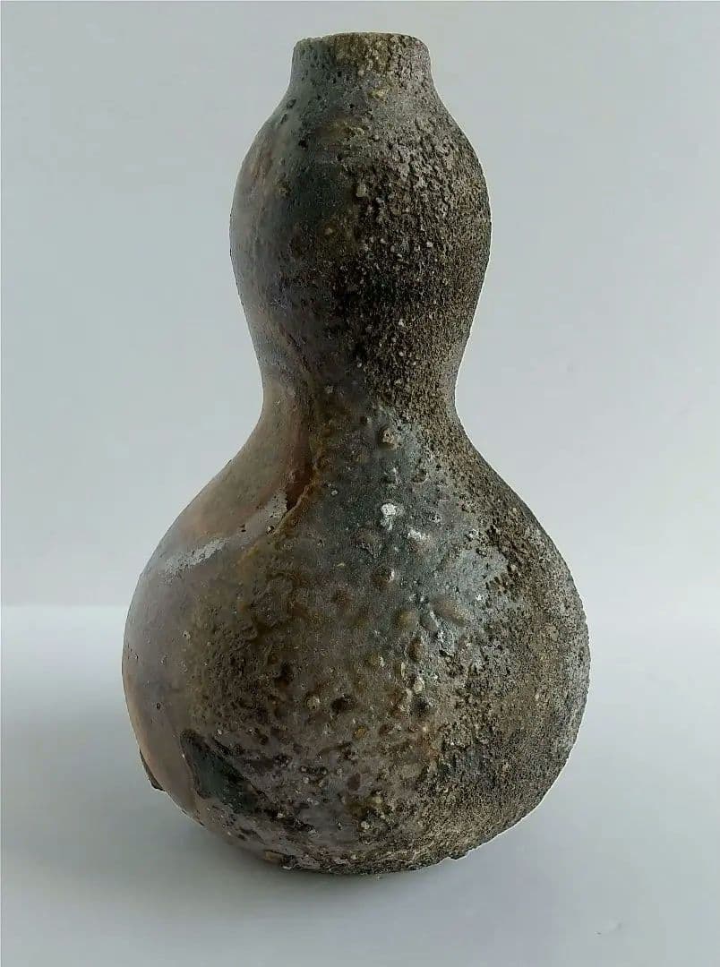 備前焼　酒器　作家 伊勢崎 創　窯変 瓢箪 酒器 揃