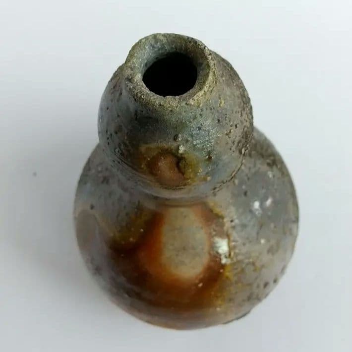 備前焼　酒器　作家 伊勢崎 創　窯変 瓢箪 酒器 揃