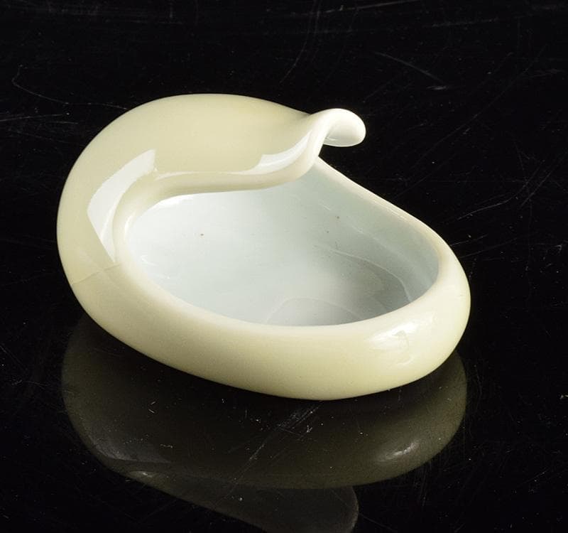 煎茶道具　三浦竹泉造　黄磁　巾座　共箱　V　R4935