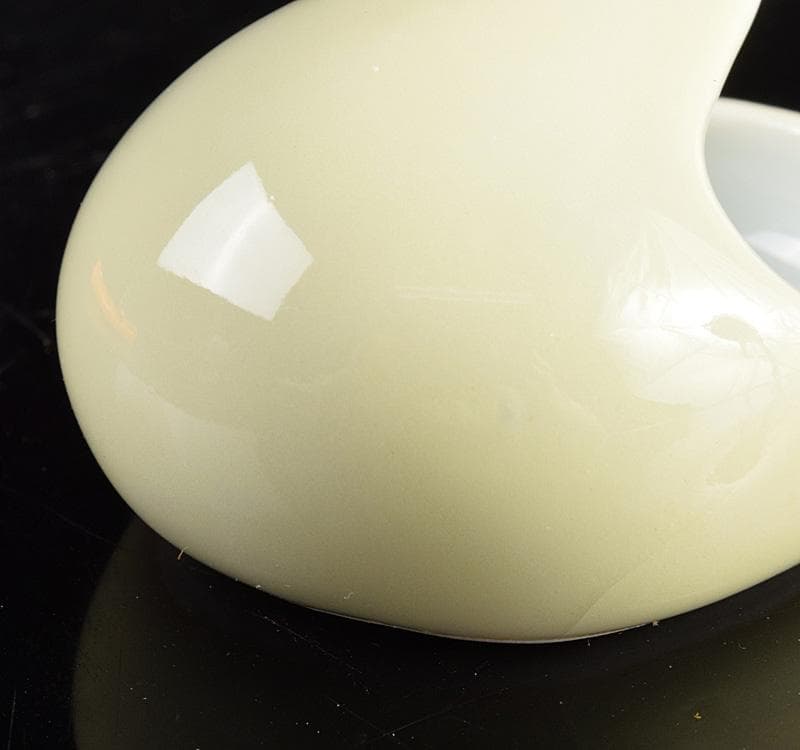 煎茶道具　三浦竹泉造　黄磁　巾座　共箱　V　R4935