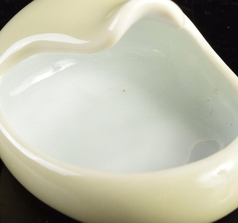 煎茶道具　三浦竹泉造　黄磁　巾座　共箱　V　R4935