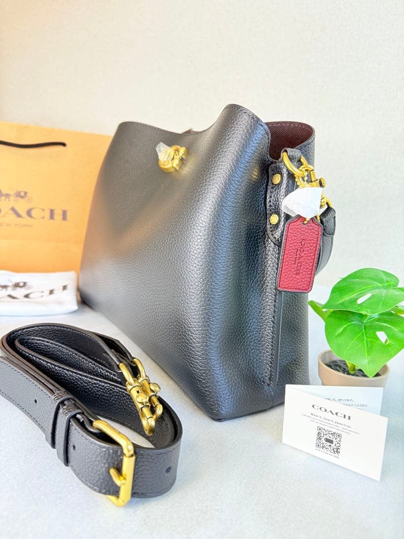 COACH ウィロー 2WAY ショルダーバッグ ブラック