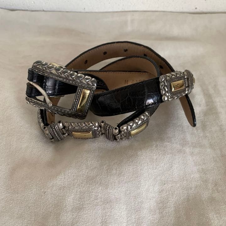 アンティーク 80sUSA Brighton 本革 ベルト