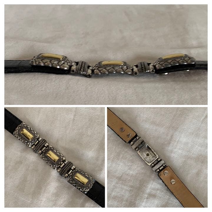 アンティーク 80sUSA Brighton 本革 ベルト