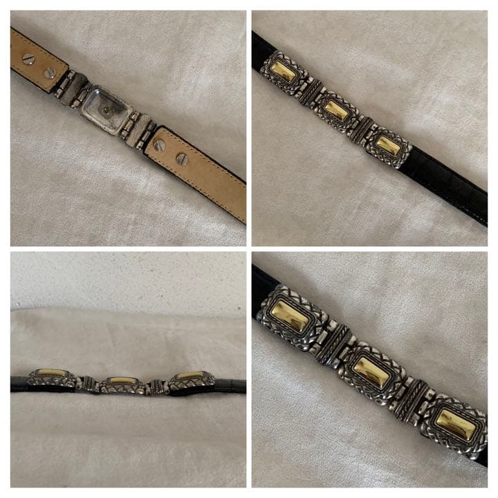 アンティーク 80sUSA Brighton 本革 ベルト