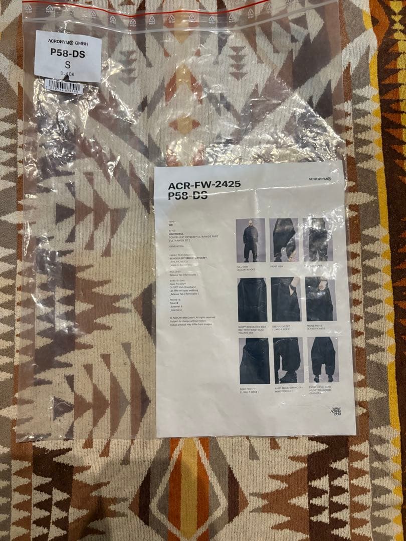 最安値 Acronym P58-DS black size S