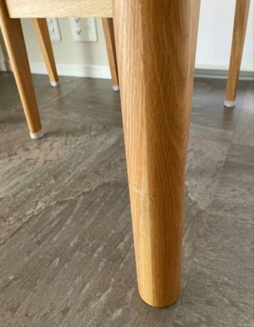 【関東圏限定】unico CRAFF ダイニングテーブル オーク材 W1600