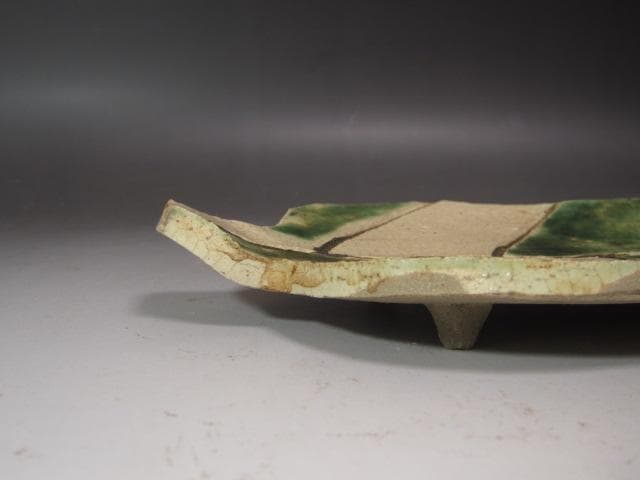 ★　北大路魯山人　織部木葉向付　五客★x569