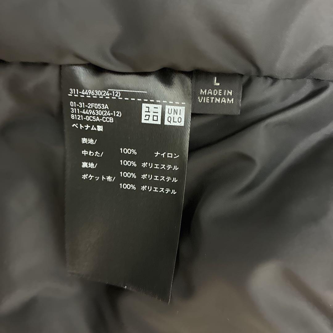 新品タグ付 ユニクロ 防風パデッドコート L ブラック 男女兼用