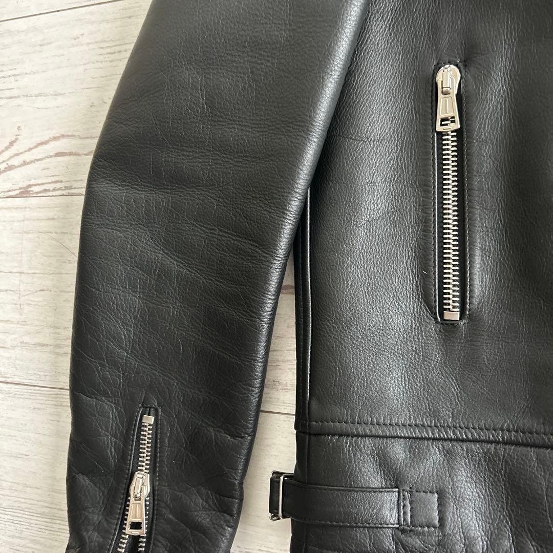 ラグス マクレガー ブラック レザー シングルライダースジャケット