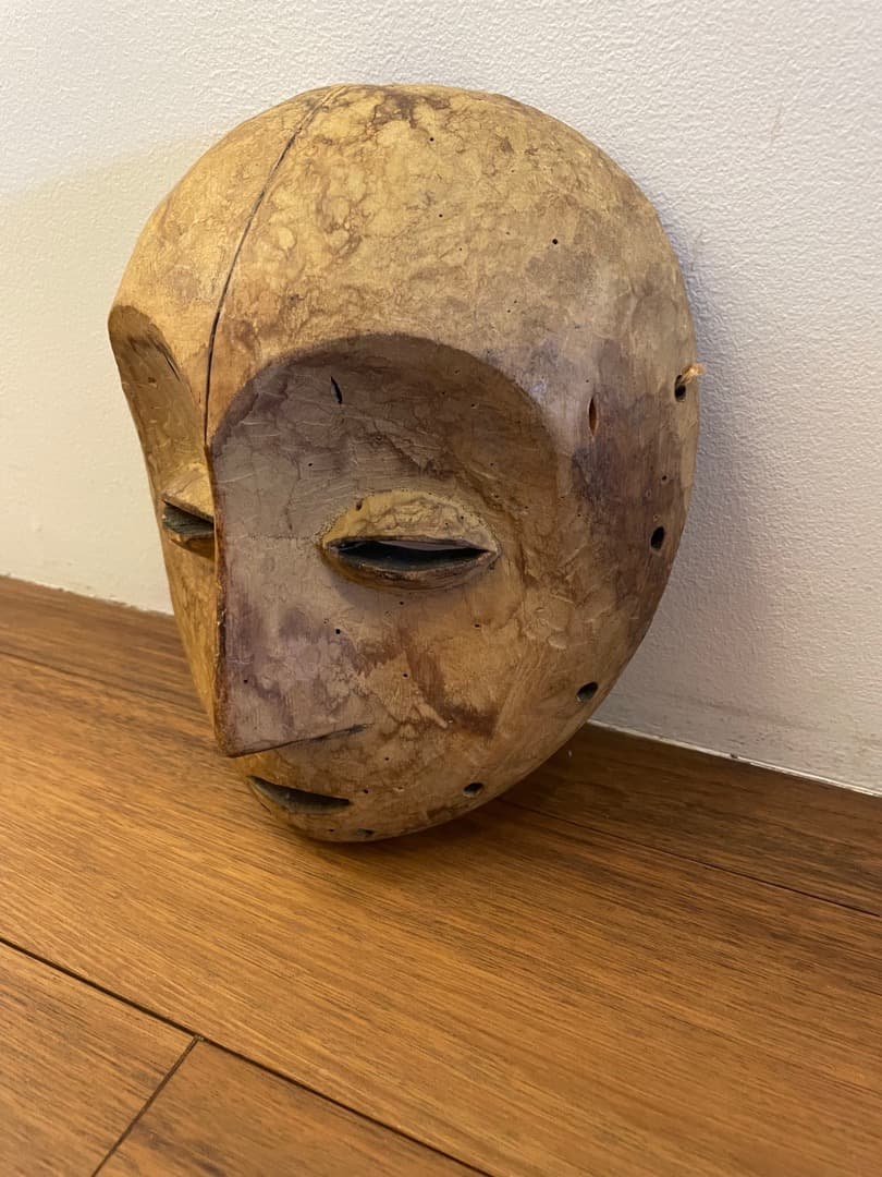 アフリカ 木彫 マスク 仮面 プリミティブアート アンティーク民藝 骨董 古美術